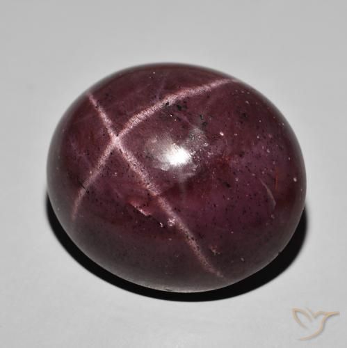 Grenat étoilé Rouge acajou naturelle ovale, 68.19 ct, Opaque