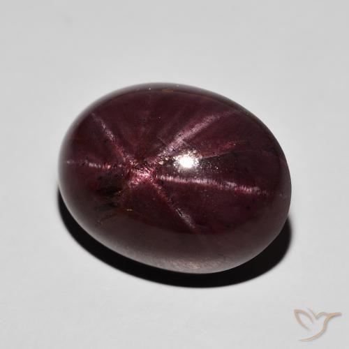 Grenat étoilé Rouge foncé naturelle ovale, 30.03 ct, Opaque