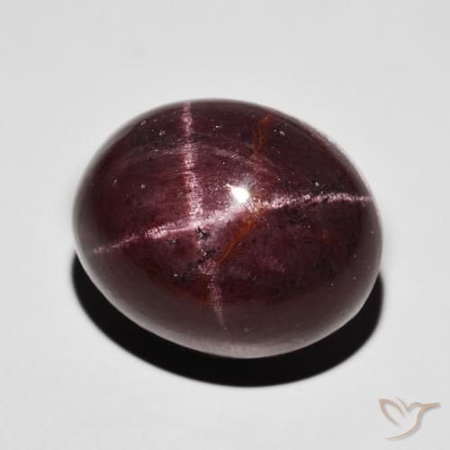 Grenat étoilé Rouge foncé naturelle ovale, 37.00 ct, Opaque