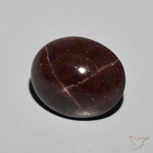 Grenat étoilé Rouge acajou naturelle ovale, 13.31 ct, Opaque
