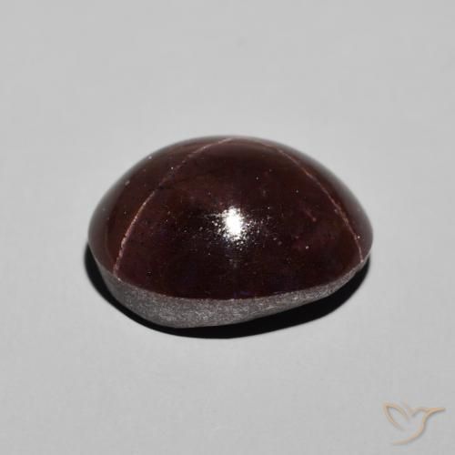 Grenat étoilé Rouge acajou naturelle ovale, 13.31 ct, Opaque