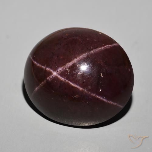 Grenat étoilé Rouge acajou naturelle ovale, 57.92 ct, Opaque