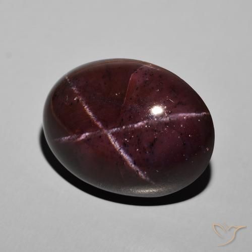 45.48ct Naturel Rouge foncé Grenat étoilé, ovale, Opaque