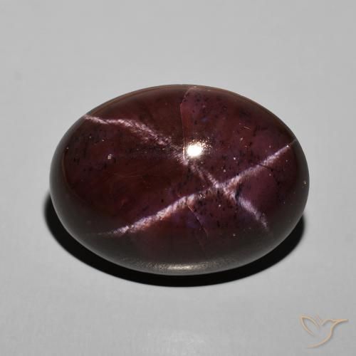Grenat étoilé Rouge foncé naturelle ovale, 45.48 ct, Opaque