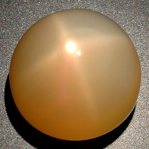 Pierre de lune étoilée crème naturelle transparent, 25,04 ct, transparent / translucide
