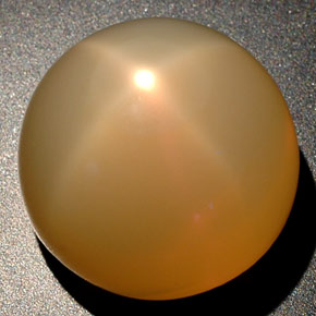 Pierre de lune étoilée crème naturelle transparent, 25,04 ct, transparent / translucide