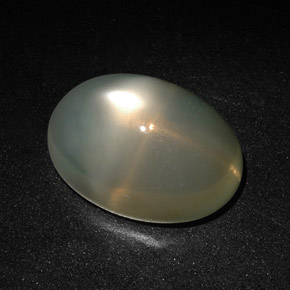 Pierre de lune étoilée crème naturelle transparent, 27,77 ct, transparent / translucide