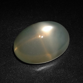 Pierre de lune étoilée crème naturelle transparent, 27,77 ct, transparent / translucide