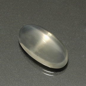 Pierre de lune étoilée blanc naturelle coupe ovale, 5,27 ct, transparent