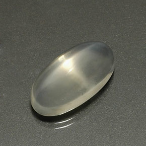 Pierre de lune étoilée blanc naturelle coupe ovale, 5,27 ct, transparent
