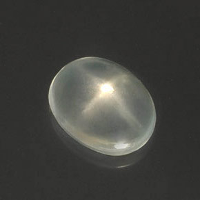 Pierre de lune étoilée blanc naturelle coupe ovale, 2,93 ct, transparent