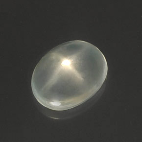 Pierre de lune étoilée blanc naturelle coupe ovale, 2,93 ct, transparent