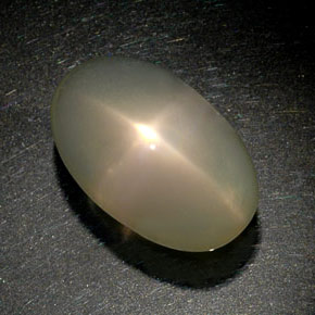 Pierre de lune étoilée crème naturelle transparent, 34,39 ct, transparent / translucide