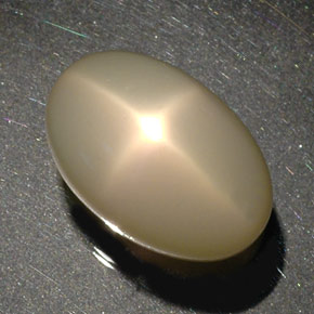 Pierre de lune étoilée crème naturelle transparent, 34,17 ct, transparent / translucide