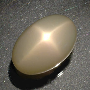 Pierre de lune étoilée crème naturelle transparent, 34,17 ct, transparent / translucide