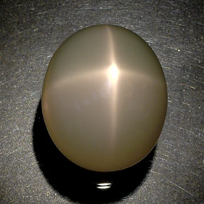 Pierre de lune étoilée crème naturelle transparent, 51,60 ct, transparent / translucide