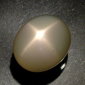 Pierre de lune étoilée crème naturelle transparent, 51,60 ct, transparent / translucide