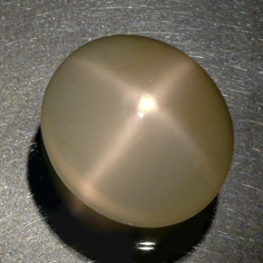 Pierre de lune étoilée crème naturelle transparent, 34,77 ct, transparent / translucide