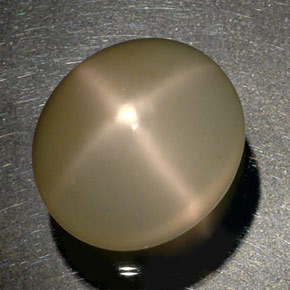 Pierre de lune étoilée crème naturelle transparent, 34,77 ct, transparent / translucide
