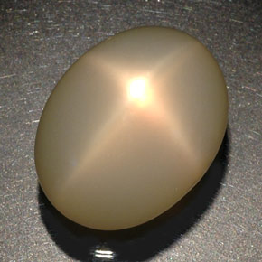 Pierre de lune étoilée crème naturelle transparent, 56,38 ct, transparent / translucide
