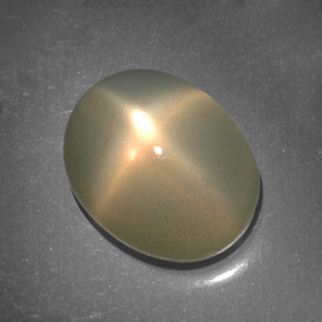 Pierre de lune étoilée crème naturelle transparent, 5,11 ct, transparent / translucide