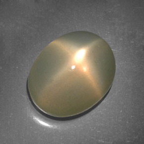 Pierre de lune étoilée crème naturelle transparent, 5,11 ct, transparent / translucide