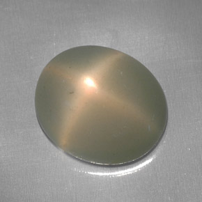 Pierre de lune étoilée crème naturelle transparent, 5,95 ct, transparent / translucide