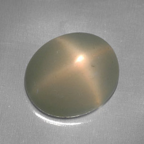 Pierre de lune étoilée crème naturelle transparent, 5,95 ct, transparent / translucide