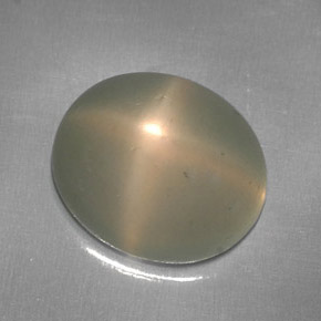 Pierre de lune étoilée crème naturelle transparent, 5,95 ct, transparent / translucide