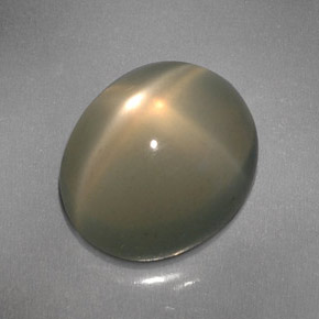Pierre de lune étoilée crème naturelle transparent, 6,08 ct, transparent / translucide