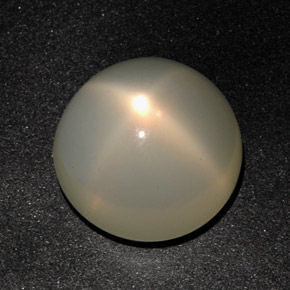 Pierre de lune étoilée crème naturelle transparent, 12,96 ct, transparent / translucide