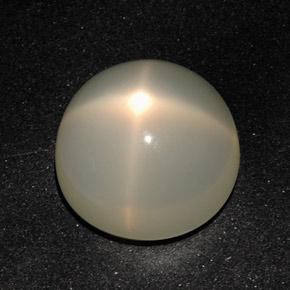 Pierre de lune étoilée crème naturelle transparent, 12,96 ct, transparent / translucide