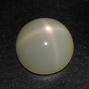 Pierre de lune étoilée crème naturelle coupe roude, 11,31 ct, translucide