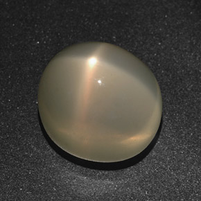 Pierre de lune étoilée crème naturelle coupe ovale, 16,01 ct, translucide