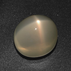 Pierre de lune étoilée crème naturelle coupe ovale, 16,01 ct, translucide