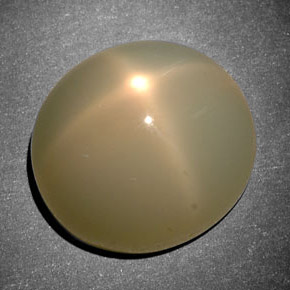 Pierre de lune étoilée crème naturelle coupe ovale, 11,42 ct, translucide