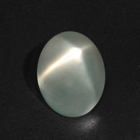 Pierre de lune étoilée vert naturelle coupe ovale, 8,09 ct, translucide