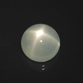 Pierre de lune étoilée crème naturelle coupe roude, 5,20 ct, translucide