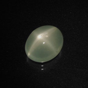 Pierre de lune étoilée Vert naturelle Coupe ovale, 3.58 ct, Translucide