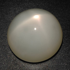Pierre de lune étoilée crème naturelle coupe roude, 20,19 ct, translucide