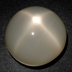 Pierre de lune étoilée Crème naturelle Coupe roude, 25.57 ct, Translucide
