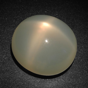 Pierre de lune étoilée crème naturelle coupe ovale, 22,83 ct, translucide