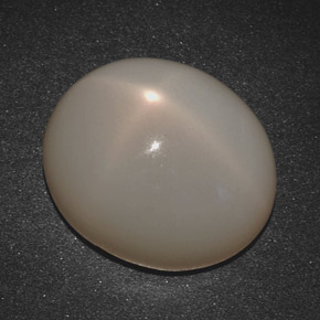 Pierre de lune étoilée crème naturelle coupe ovale, 20,07 ct, translucide