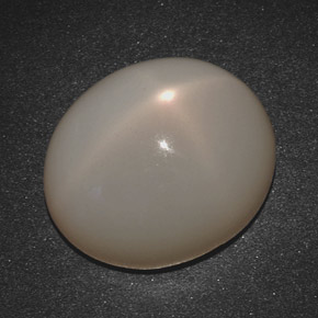 Pierre de lune étoilée crème naturelle coupe ovale, 20,07 ct, translucide