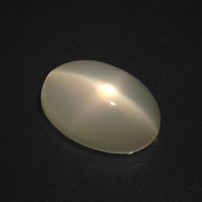 Pierre de lune étoilée crème naturelle coupe ovale, 5,89 ct, translucide