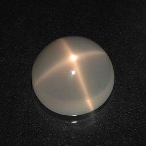 Pierre de lune étoilée crème naturelle coupe roude, 3,04 ct, translucide
