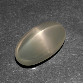 Pierre de lune étoilée crème naturelle transparent, 9,37 ct, transparent / translucide