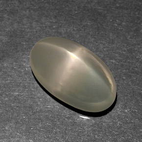 Pierre de lune étoilée crème naturelle transparent, 9,37 ct, transparent / translucide