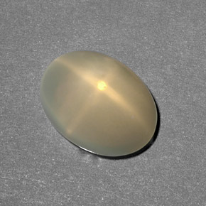 Pierre de lune étoilée crème naturelle transparent, 6,80 ct, transparent / translucide