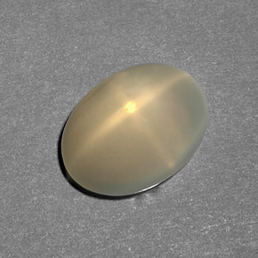 Pierre de lune étoilée crème naturelle transparent, 6,80 ct, transparent / translucide